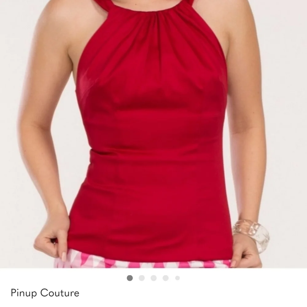 Pinup Girl Clothing Harley red tank Top XL PUG - Picture 2 of 9